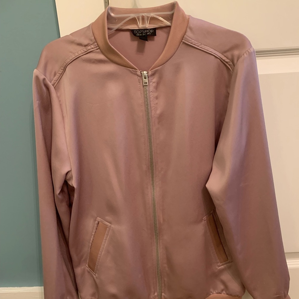 Topshop Dusty Pink Bomber Jacket